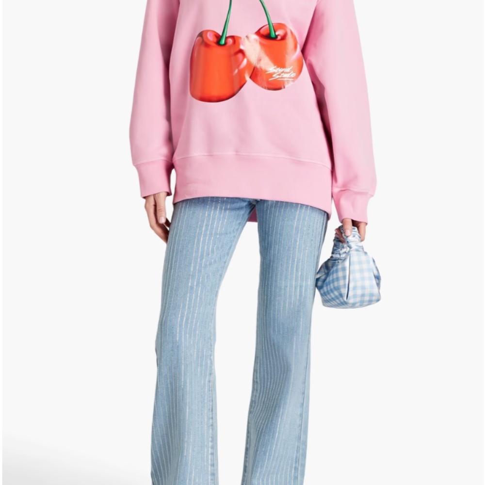 Stand Studio Oversized printed cotton-fleece sweatshirt Size XS/S